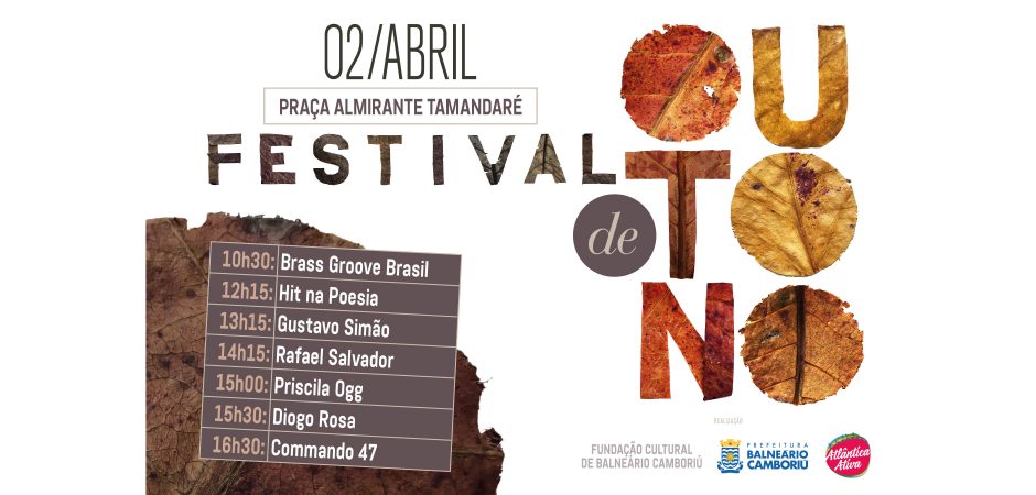 Festival de Outono leva música e diversão à Praça Almirante Tamandaré neste domingo