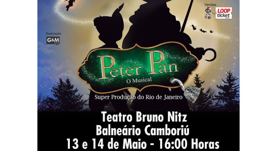 Neste final de semana tem “Peter Pan – O Musical” no Teatro Municipal Bruno Nitz