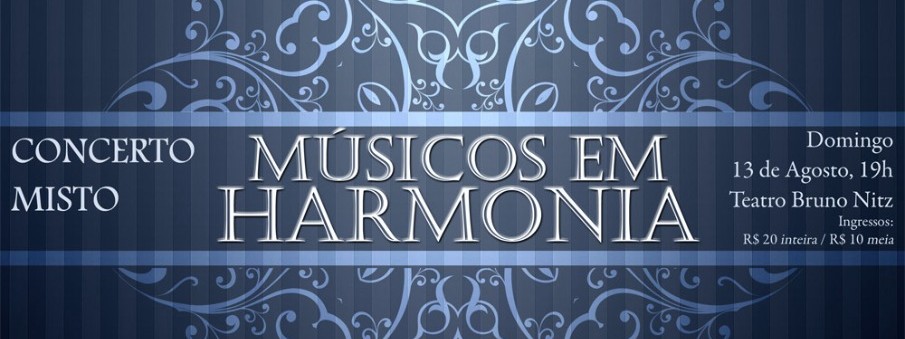 Teatro Municipal Bruno Nitz recebe espetáculo “Músicos em Harmonia” neste domingo