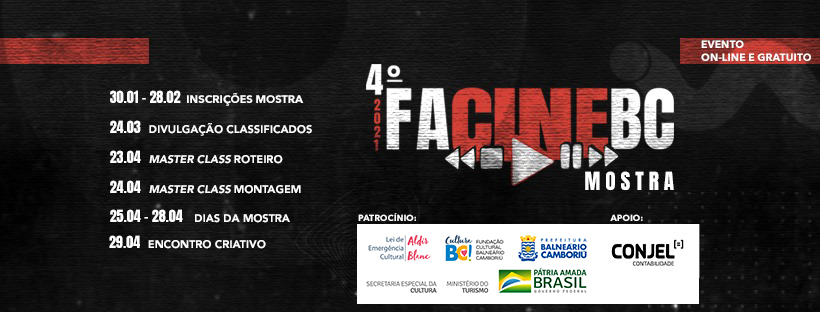 Exibições de filmes da Mostra FacineBC começam neste domingo