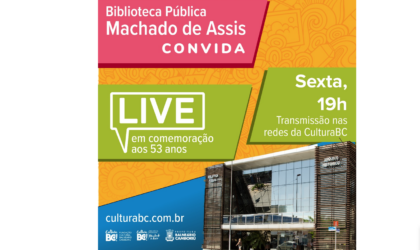 Biblioteca Machado de Assis comemora 53 anos com live nesta sexta-feira