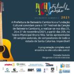Definida a programação do Festival da Canção de Balneário Camboriú