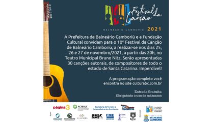 Definida a programação do Festival da Canção de Balneário Camboriú